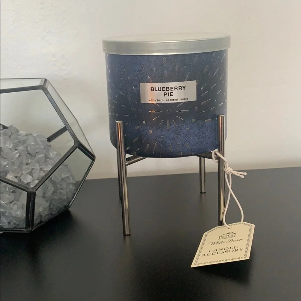 B&BW Shiny Nickel 3-Wick Candle Pedestal